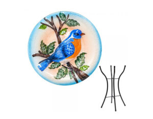 Bluebird Bird Bath with Stand - Backyard Birds