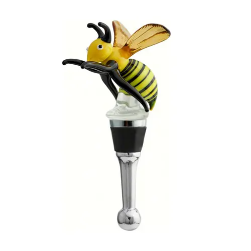 Glass Bee Bottle Stopper